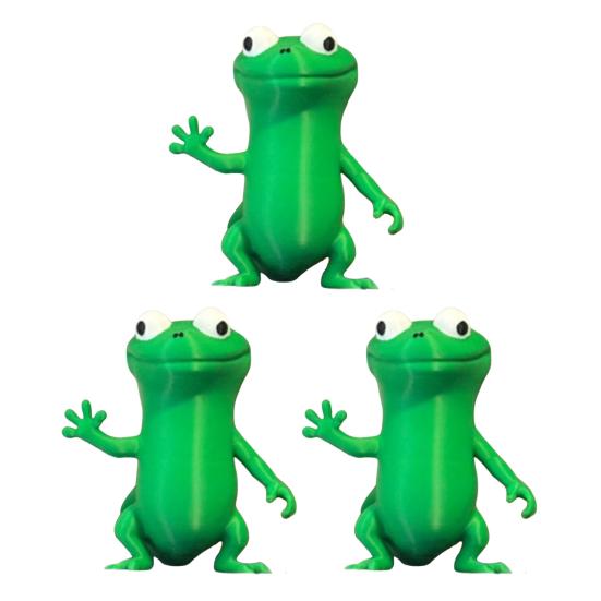 Lizard Meme Decoration 3D Printed Funny Lizard Ornament Standing Green Lizard Figurine for Home Office Desk Bedroom Shelf Decor