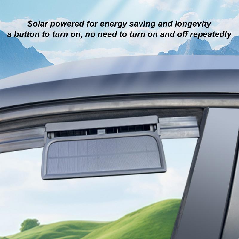 Upgrade Solar Powered Fan USB Charging Exhaust Fan Front/Rear Window Auto Air Circulation Ventilation Fan For Car Truck RV
