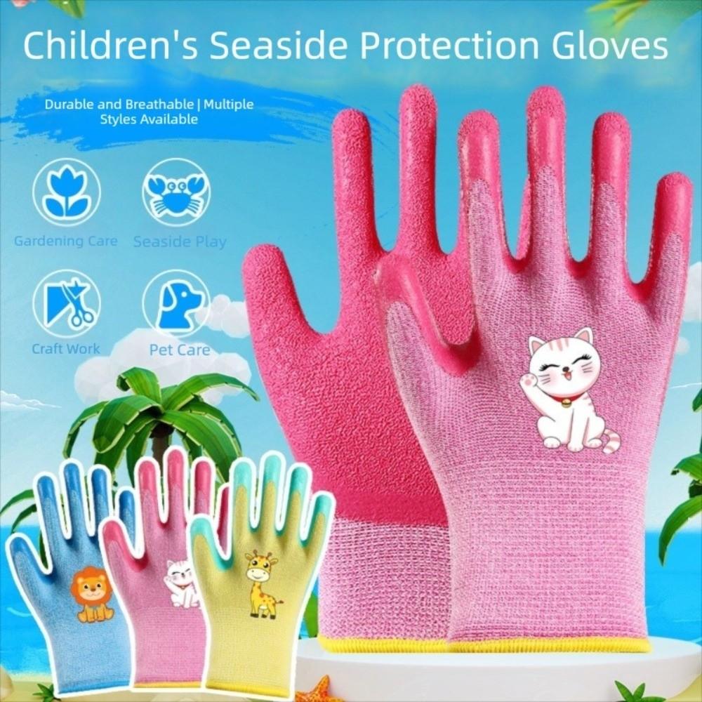Waterproof Children Protective Glove Cartoon Animal Pattern Kids Safety Gloves DIY Crafts