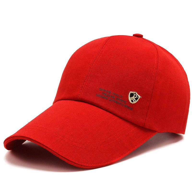 Hat Spring and Autumn Men's and Women's Extended Brim Baseball Cap Hard Top Big Head Circumference Outdoor Tourism Mountain Climbing Fishing Shade Cap