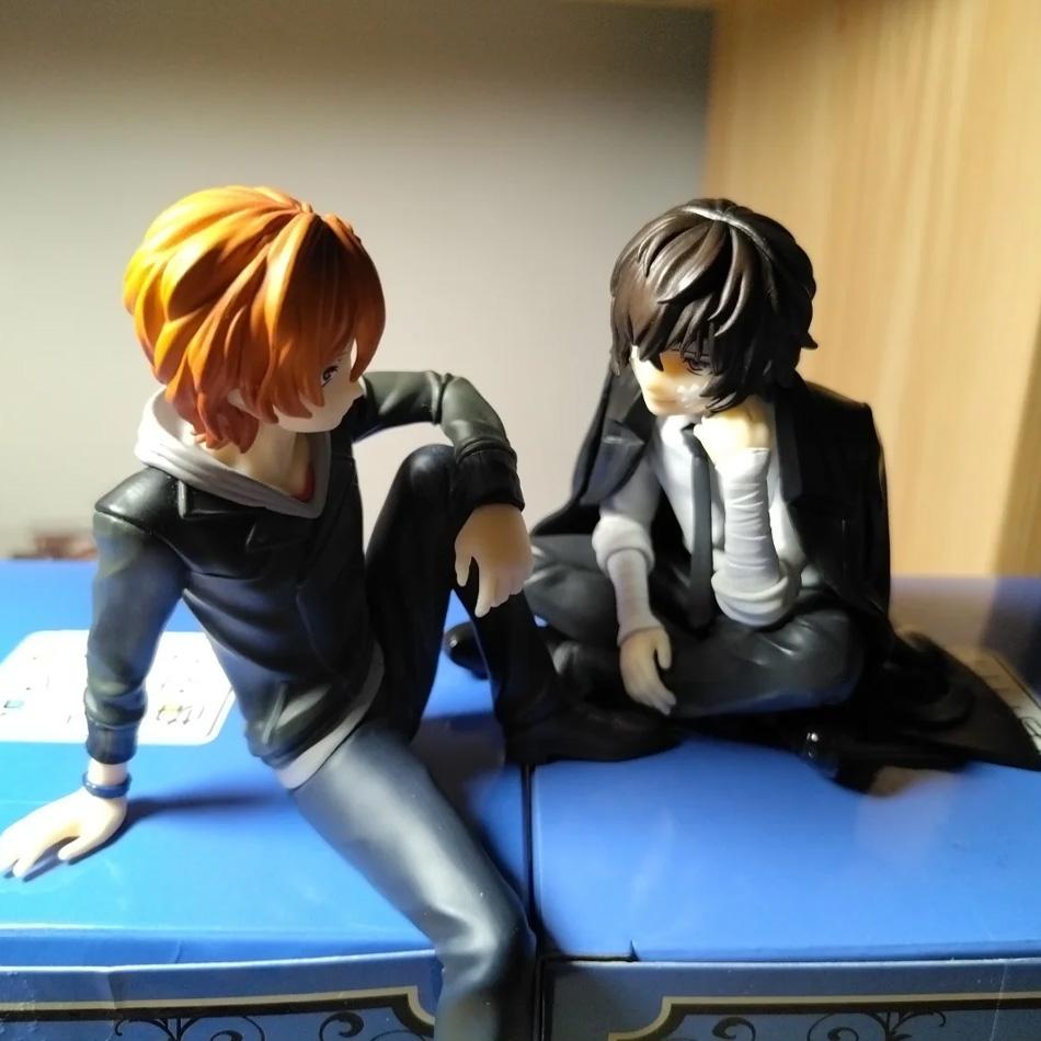 New Bungo Stray Dogs Dazai Osamu Figurine Nakahara Chuuya Action Figures Pvc Model Collection Noodle Stopper Birthday Toy Gifts