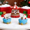 Yousheng Christmas Ornament Santa Claus Shower Design LED Night Light Resin Craft Figure Living Room Desktop Ornament
