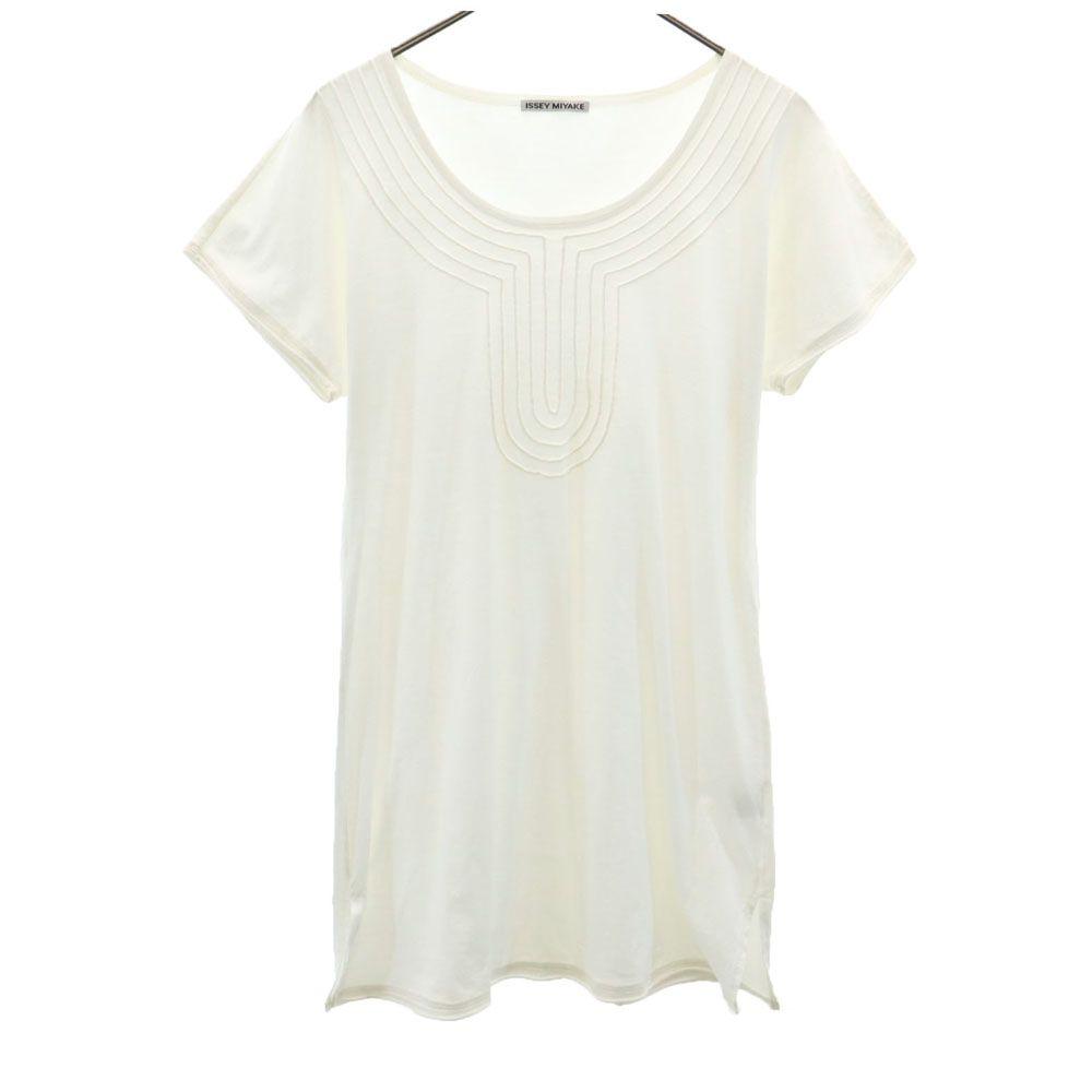 ISSEY MIYAKE Made In Japan Short Sleeve One Piece 2 White Women Used