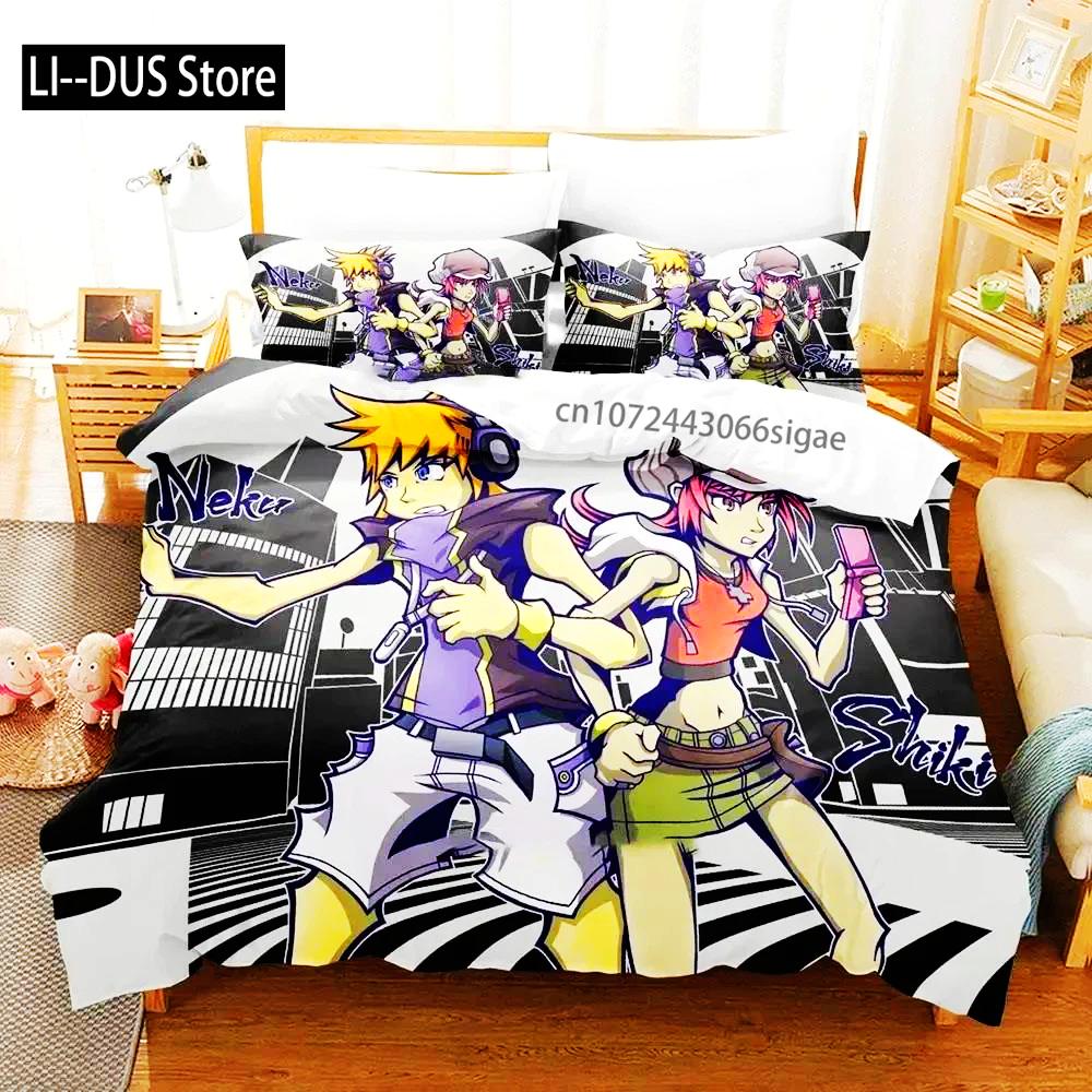 Anime The World Ends With You Neku Sakuraba Bedding Set Duvet Cover Bed Set Quilt Cover Pillowcase Comforter King Queen Size