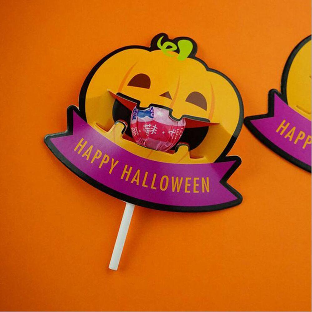 Ghost Pumpkin Style Kids Gift DIY Children Day for Toddler Party Supplies Halloween Lollipop Cards Candy Decorations
