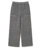 MILLO WOMEN Boucle Zipper Trousers [Melange Gray]