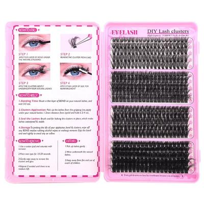 Flauschige falsche Wimpern Natürlicher Look Künstliche Wimpern DIY Wimpernverlängerungs-Set Augenwimpernverlängerung