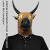 Halloween Ox Mask Animal Cosplay Mask Full Head Latex Mask For Women Man Cosplay Parties, Masquerade Animal Mask