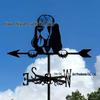 Weather Vane Ornament: Outdoor Wrought Iron Spray-Painted Roof Decoration Metal Craft