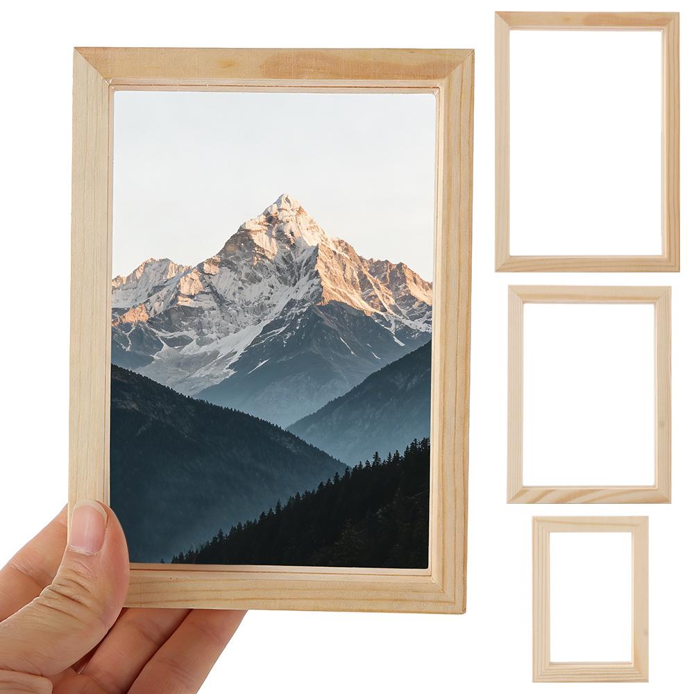 Mini Wedding Decor Art Wooden Vintage Picture Holder Photo Frame