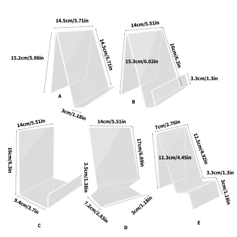 Clear Book Holders Magazine Stand Acrylic Books Stand Cookbooks Stand Recipe Holders for Magazine Brochures Menu Card