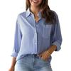 2026 New Women's Casual Loose Long Sleeve Striped Cardigan Shirt