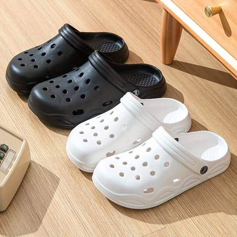 Mode Sommer Hollow Out Geschlossene Zehen Strandsandalen Damen Leichtgewicht Anti-Rutsch EVA Clogs Hausschuhe Frau Komfort Weiche Sohle Gartenschuhe