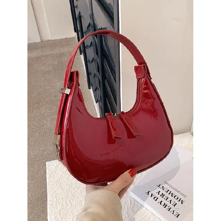Women Leather Shoulder Bag Zipper Vintage Tote Bag Chic Retro Handbag Satchel Clutch Travel Dating Purse