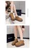 Women's Mary Jane Snow Boots - Plush, Thick-Sole, Height-Boosting, Non-Slip, Warm Winter Shoes for Petite Sizes.