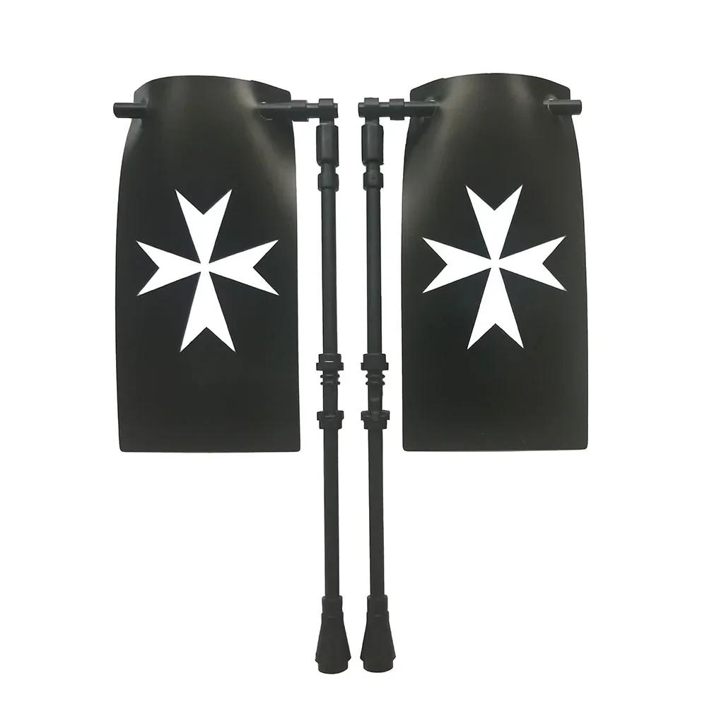 Klocki Budowanie Flag Miasta-Państwa Średniowieczne Postać Wojskowa Flaga Broń Starożytne Święte Cesarstwo Rzymskie Jerozolima Rycerz Świętego Łazarza Legion Zabawka