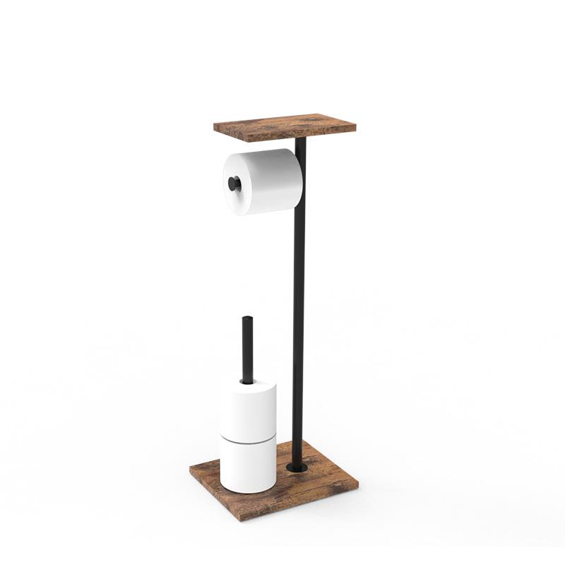 Free Standing Toilet Paper Holder with Shelf, Floor Stand Tissue Dispenser for Mega Rolls, Bathroom Storage Organizer