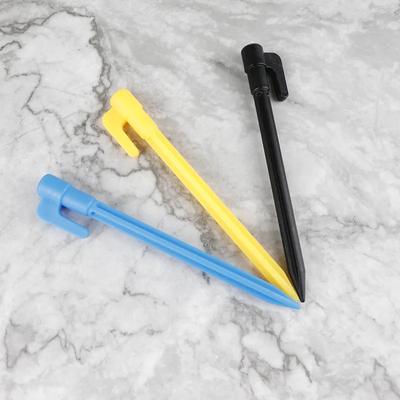 4pcs Plastic Camping Tent Stakes Beach Mats Nails Windproof Parachute Cord Pegs Outdoor Camping Tend Nail Accessories