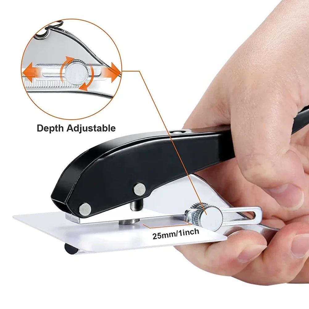 Edge Banding Punching Pliers with 8-15mm Countersink Bit & Adjustable Hole Guide - Multi-Size Woodworking Tool (Precision-Cut)