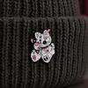Horror Doll Brooch Pin, Halloween Dark Stitched Metal Enamel Pin with Strong Non-slip Clasp Safe Buckle, Lapel for Clothing Backpacks Lightweight