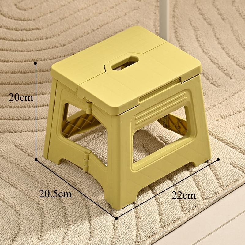 Lightweight Folding Step Stool Multi Purpose Handheld Thickened Footstool Non-Slip Plastic Small Benches Kitchen