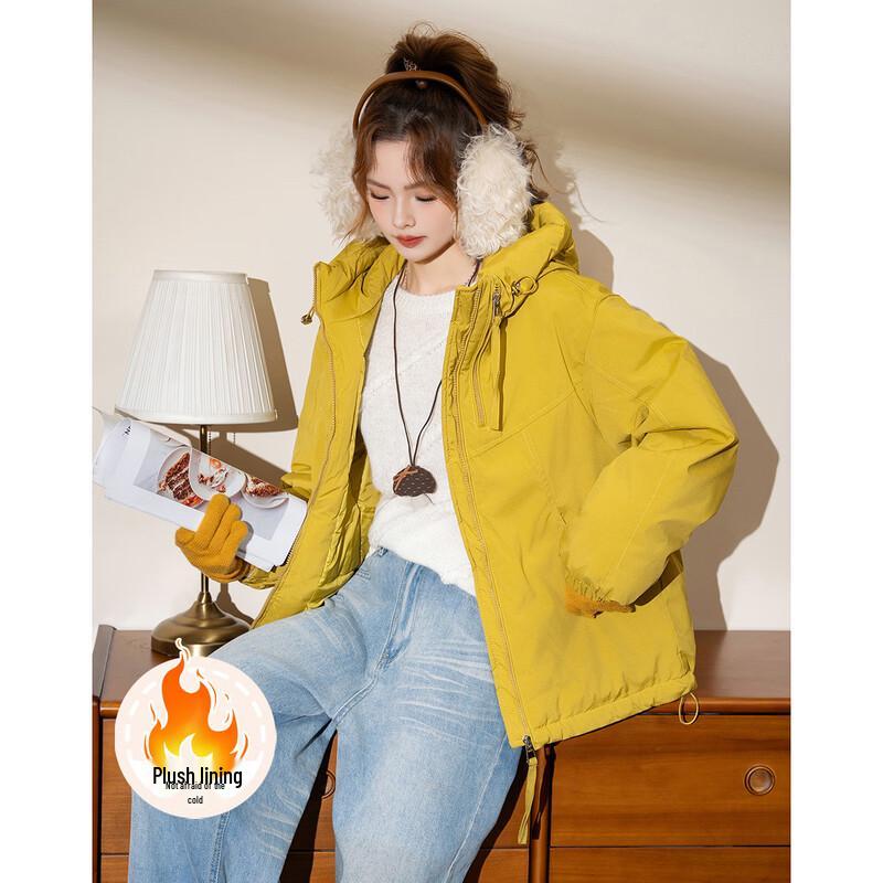 ET BOITE Women s Plush Lined Hooded Jacket M