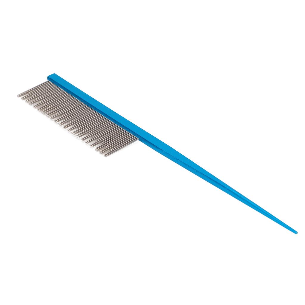 Dog Comb Pet Hair Comb with Long and Short Stainless Steel Teeth for Removing Tangles and KnotsBlue