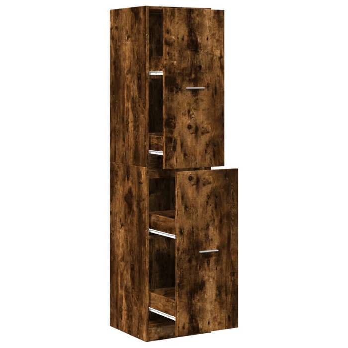 VidaXL Armoire d'apothicaire chêne fumé 40x41x174,5 cm bois ingénierie, coffre d'apothicaire, meuble d'apothicaire, coffre à 3309649
