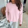 Autumn/Winter 2026 Loose European & American Style Wool Knit Pullover - Women's Long Sleeve Sweater