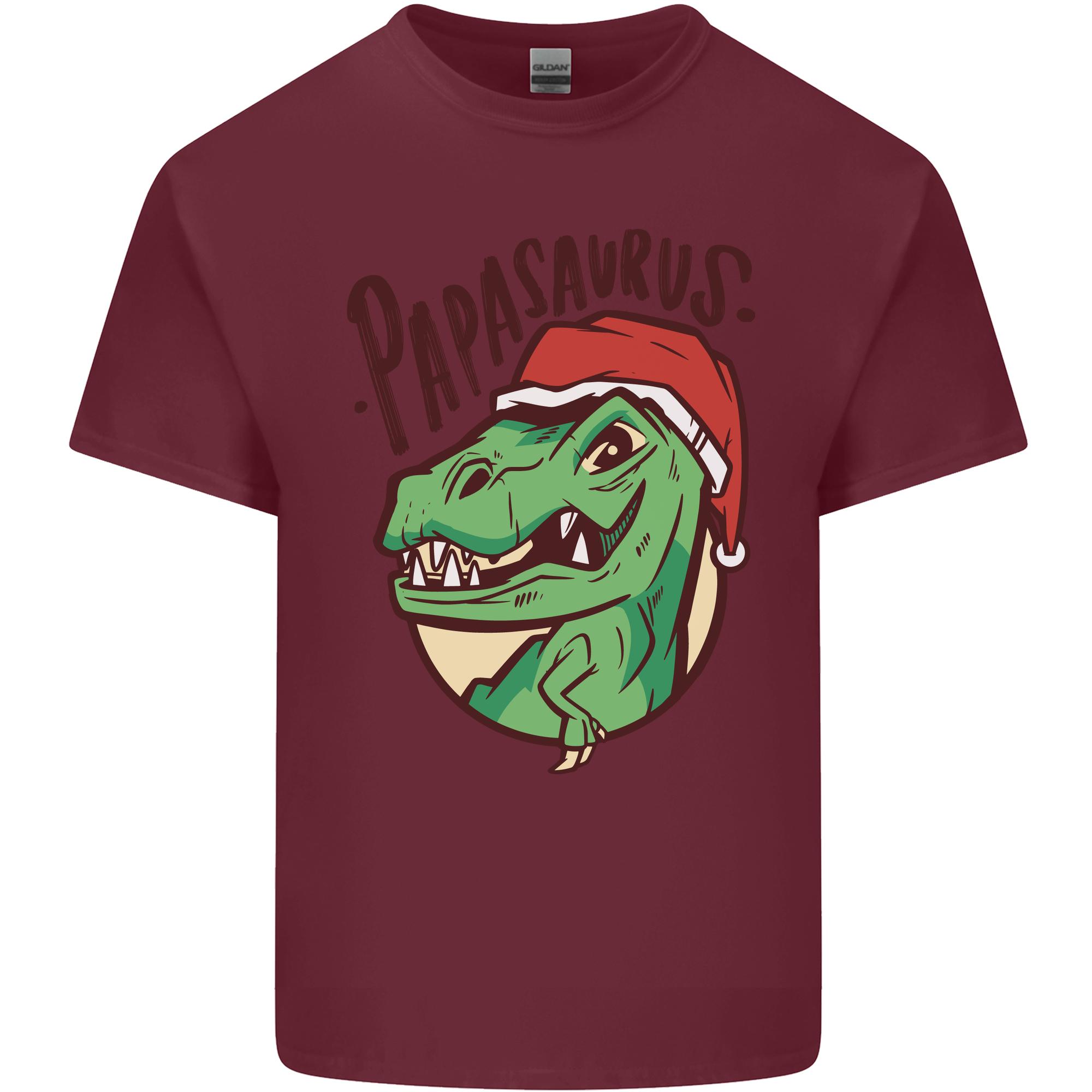 Christmas Papasaurus TRex Dinosaur Unisexs Light Cotton TShirt S