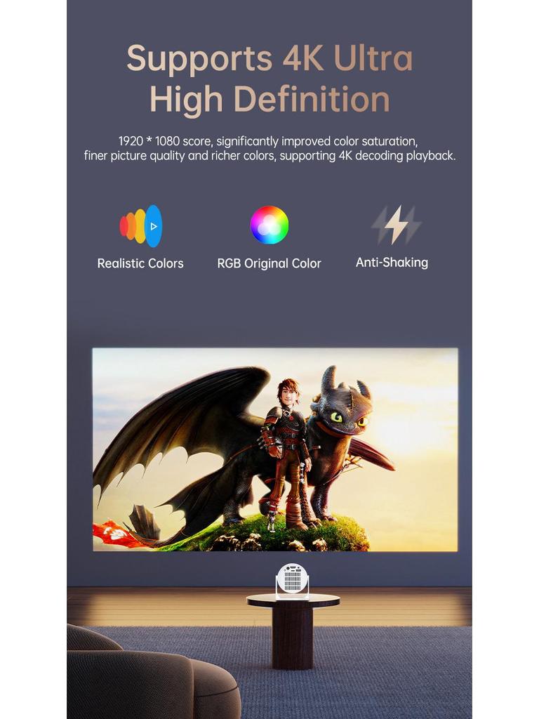 HY300mini Portable LED Projector: High-Definition Micro Home Device