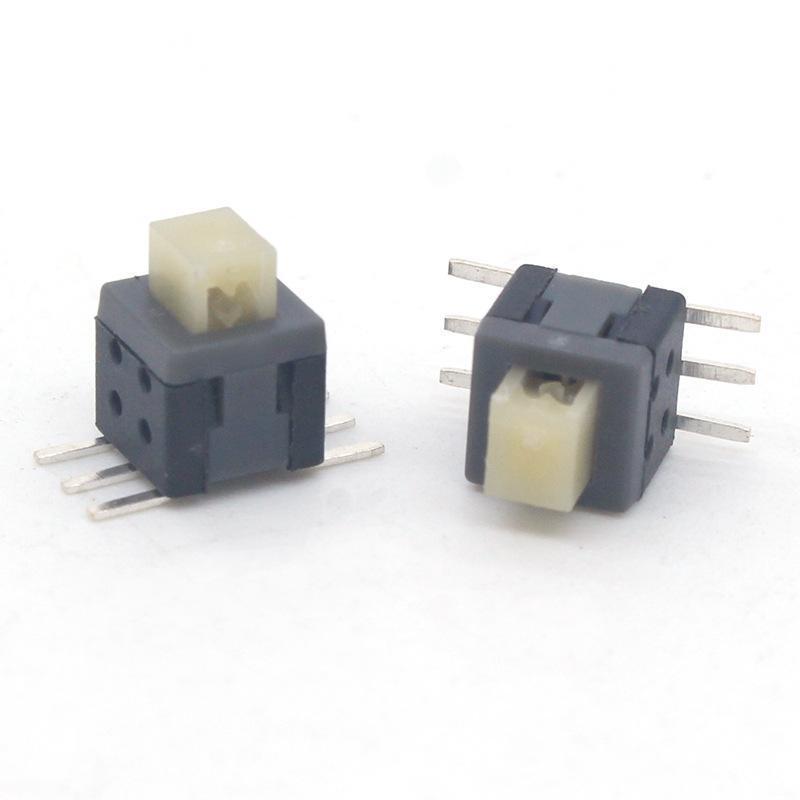 In Stock: 5.8x5.8 and 8.5x8.5 High/Flat Head Self-Locking Button Switch, Non-Locking Option Available