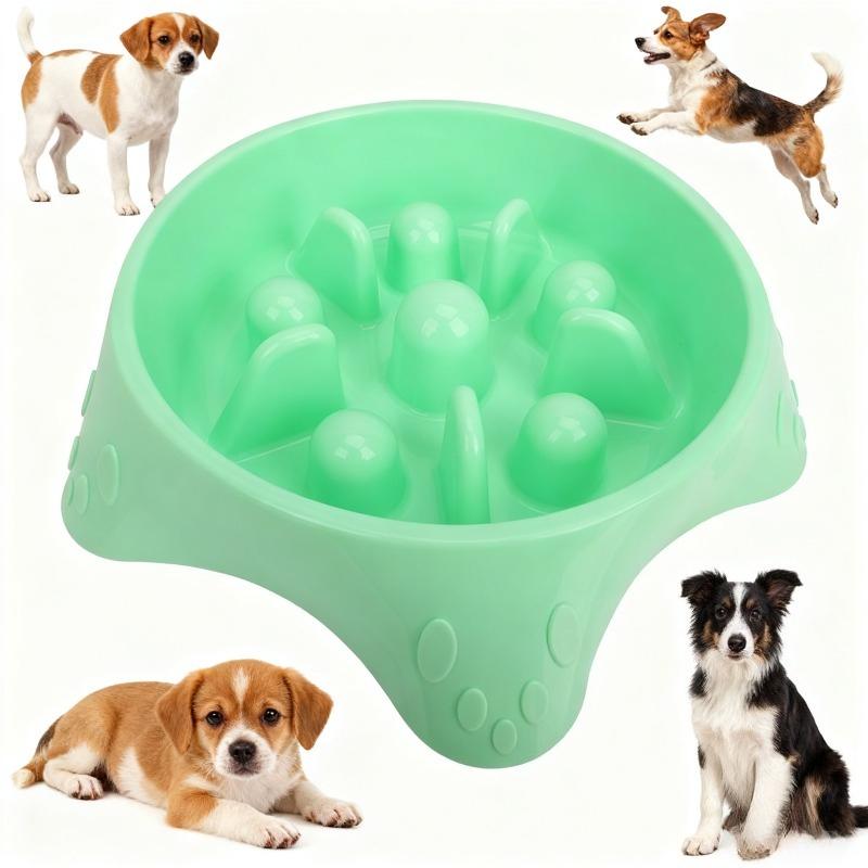 

Pet Slow Feeder Bowl - Starfish Shape Universal For Cats Dogs Anti-Choking Safe Durable Easy-Clean, for Slow Eating Dry Wet Food зелёный