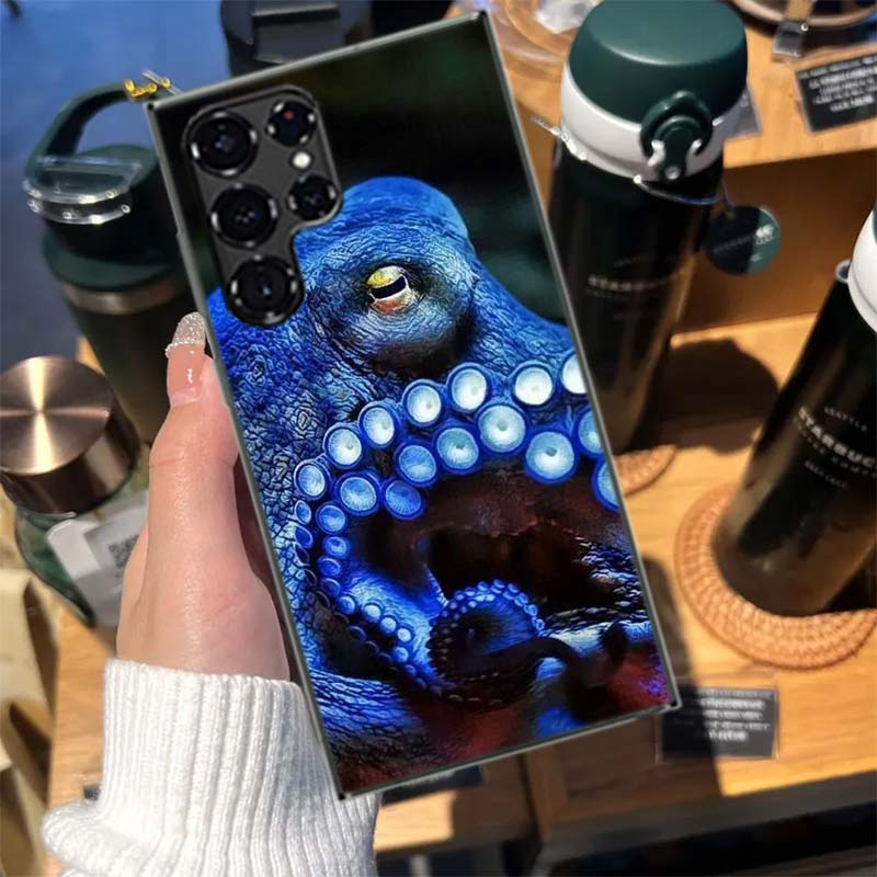This is a Big Octopus Cases Phone Case for Samsung Galaxy S26 Ultra S25 Edge S24 S23 FE S21 Plus S20 S22 Cover TPU Capa Shell Sh