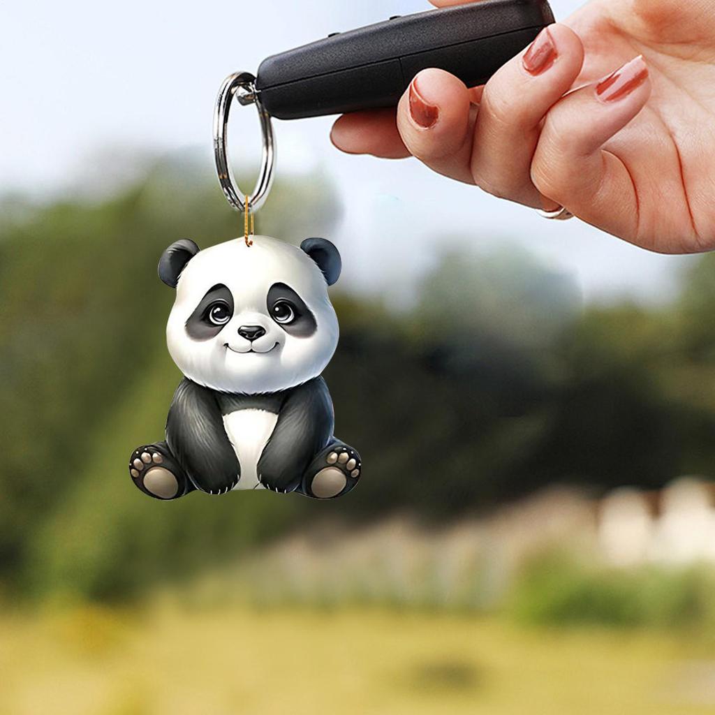 2026 Christmas Countdown Calendar Cute Panda Pendant Christmas Tree Decoration 2D Acrylic Animal Ornaments Party Gift