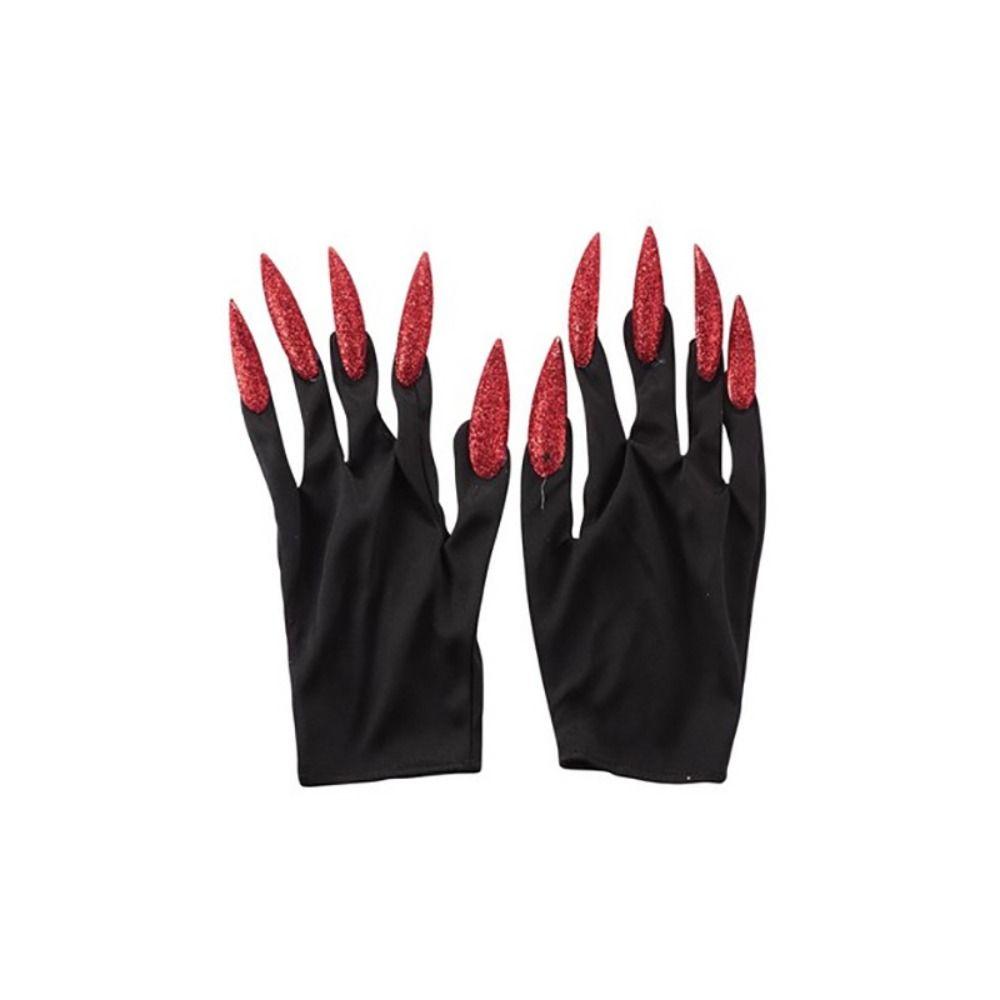 Long Nails Ghost Claw Gloves Full Finger Halloween Gloves Cosplay Theme Witch Gloves  Male