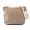 Used LOGO JACQUARD Logo Jacquard Shoulder Bag Canvas Leather Brown Beige Used Women