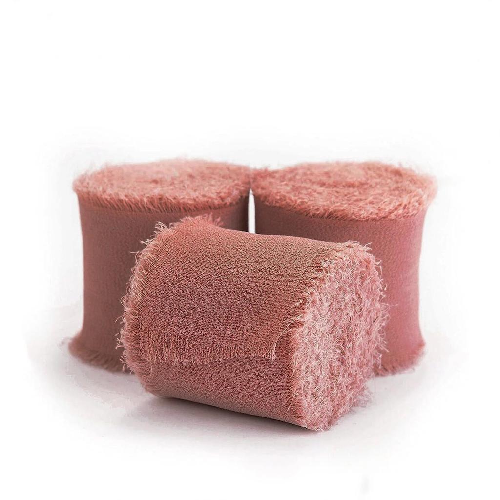 4CM * 5M Panglică de mătase din șifon de satin, tăiată manual, pentru invitații de nuntă, împachetat buchete, decorațiuni pentru petrecerea de aniversare, cadouri