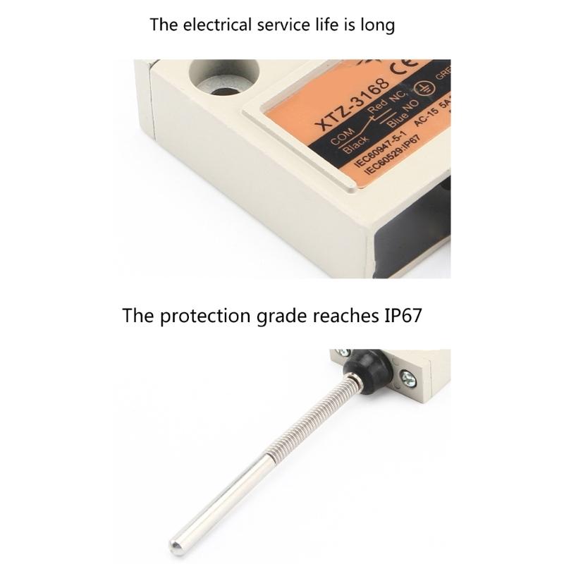 Heavy Duty Waterproof Limit Switches High Sensitivity Mechanical Actuator Spring Sensing Limiting Travel Switches