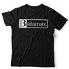 Betamax T Shirt Long Logo Unisex Vintage Retro Movie Lover VHS 70's Video
