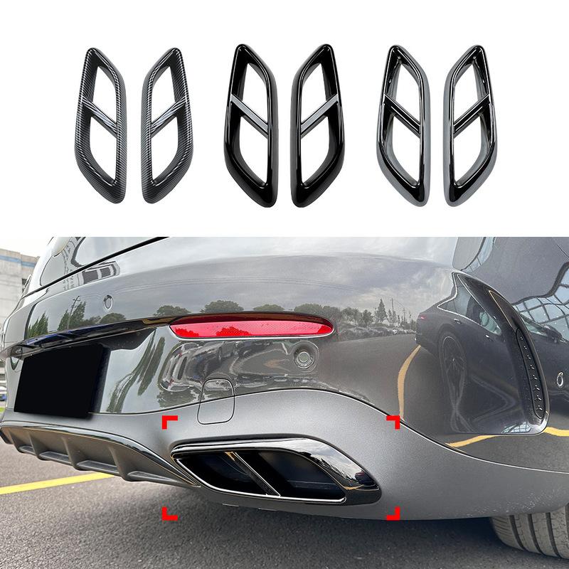 For Mercedes Benz CLE Coupe C236 AMG 2024+ Rear Four Exhaust Tailpipe Frame Modification ABS Body Kit Exterior Guard Decoration