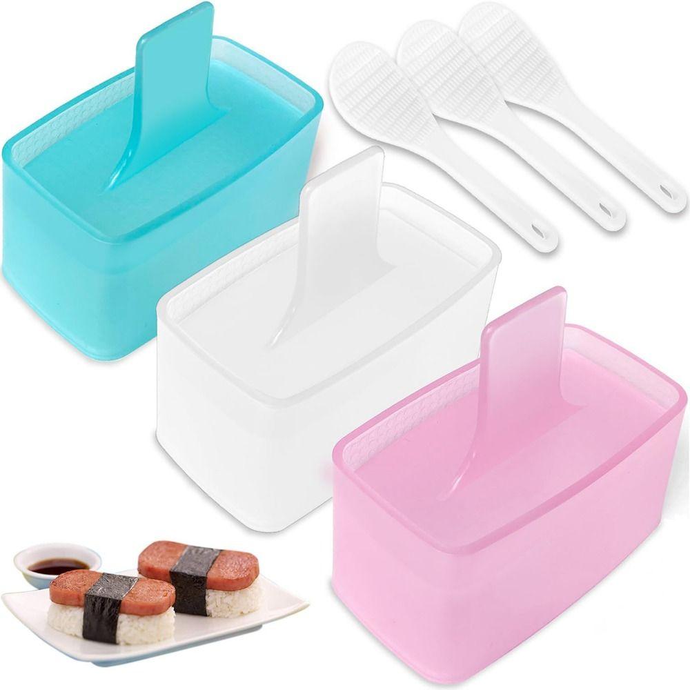 3Pcs with Rice Spatula Japanese Cuisine Onigiri Mold Colorful Mini Sushi Maker Kit  Sushi Kit