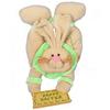 Green Plush Easter Bunny with Wooden Door Sign 36 Cm