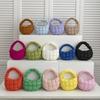Crossbody Bags Mini Plaid Shoulder Bag Down Cotton Padded Nylon Quilted Tote Bag Warm Lightweight Solid Color Underarm Bag Lady
