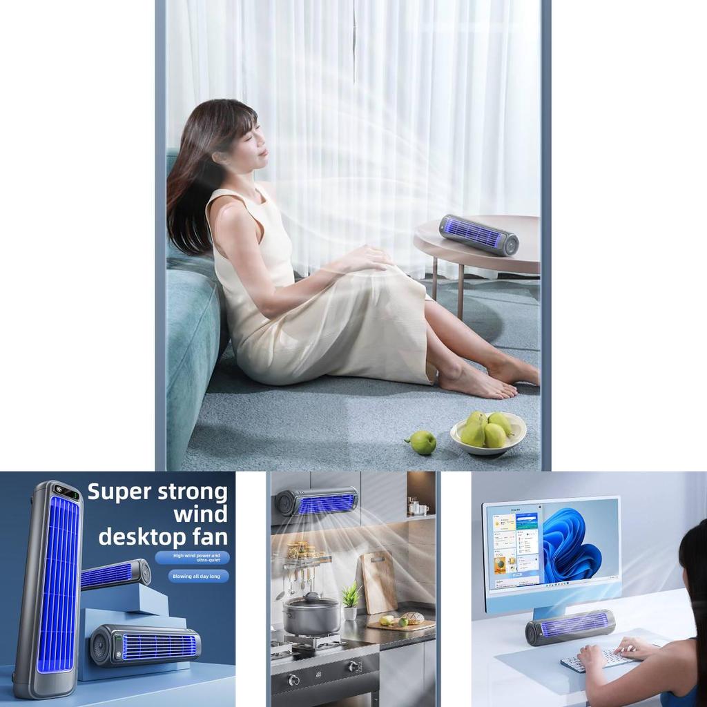 Desktop Fan With Rechargeable Battery For Office And Outdoor Use
