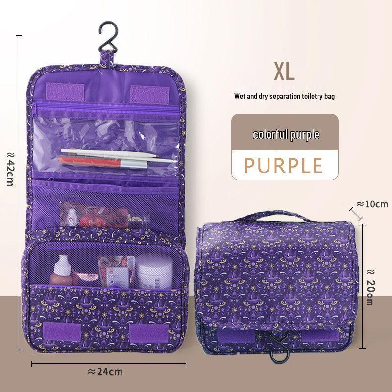 

Компактная водонепроницаемая подвесная косметичка: Удобный для путешествий с сухим/влажным отделениями и крючком. Thickened Hanging Makeup Bag