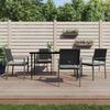 VidaXL Garden Chairs and Cushions Set of 4 Black 54x62.5x89 Cm Rattan 3187081