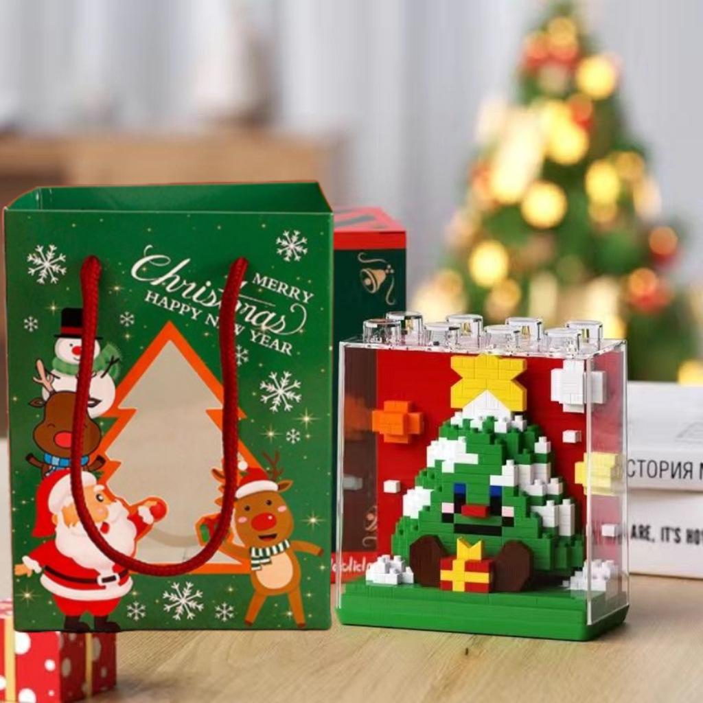LEGO-Compatible Christmas Building Blocks: Santa Claus, Snowman, and Christmas Tree Figurines for Kids