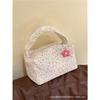 Spring and summer new small floral handbag high value large capacity makeup toilet bag going out three-dimensional storage bag
