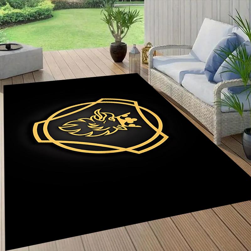 Royal Crest Style Crystal Velvet Rug, Soft Anti‑Slip Crystal Velvet Carpet for Living Room Bedroom Home Decor
